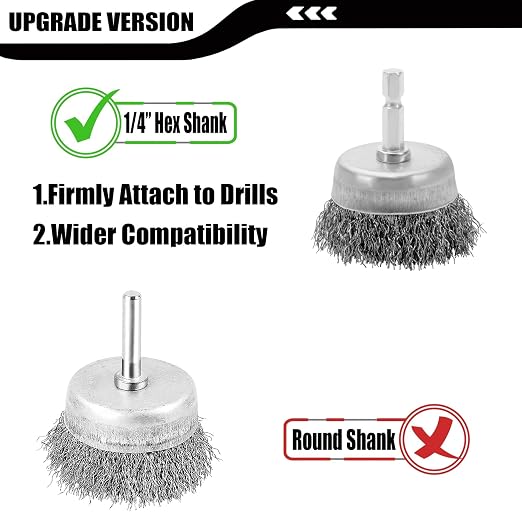Wire Brush for Drill Set 6 Pcs, Wire Wheel for Drill - Image 4