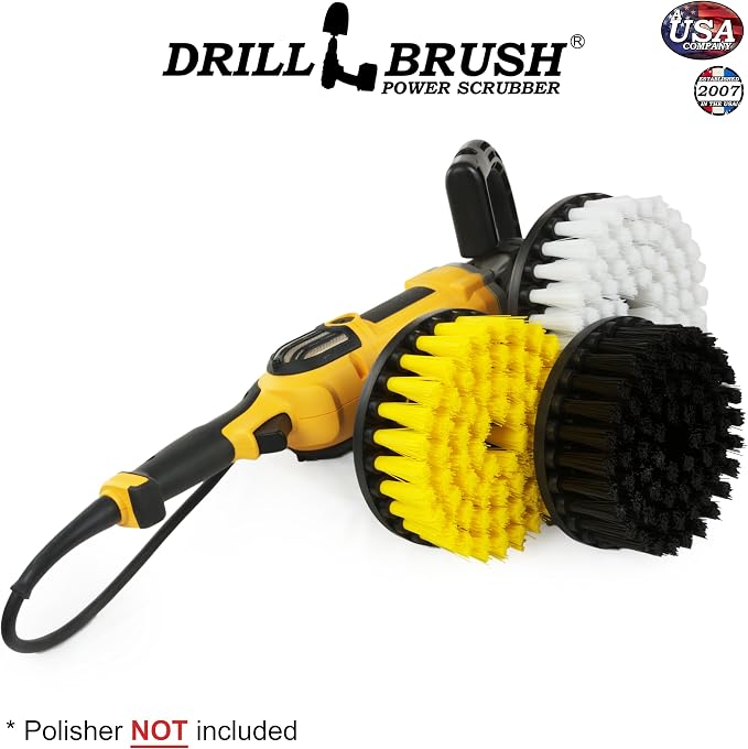7 Inch Variety Cleaning Kit for Variable Speed Polisher – Big Cleaning Brushes - Image 4