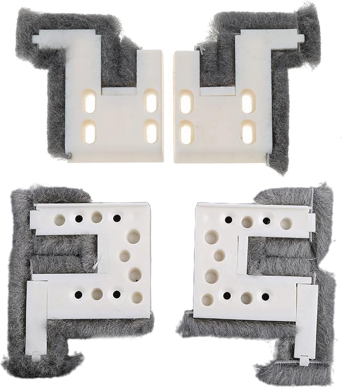 4pcs Sliding Window Buffer Block Up Down Track Sealing Wind-Proof Brush Strip - Image 4