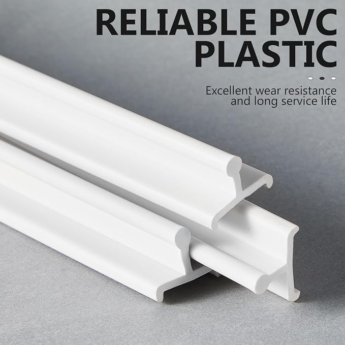 2 Pcs Sliding Screen Door Replacement Track 72 Inch Vinyl Bottom Track Sliding - Image 3