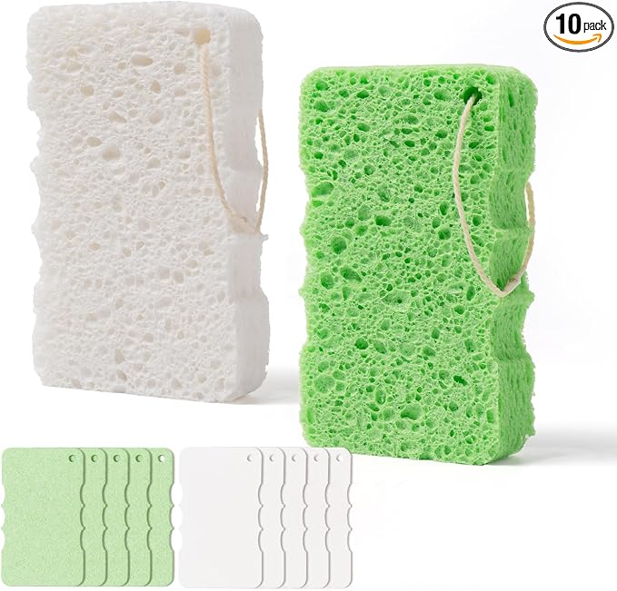 100% Natural Compressed Cellulose Bath Shower Loofah Travel Pack Foam Sponge by NENO+CICI