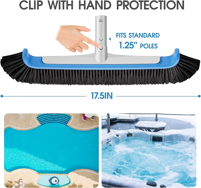 Pool Brush 17.5'' Heavy Duty Swimming Pool Brushes - Image 5