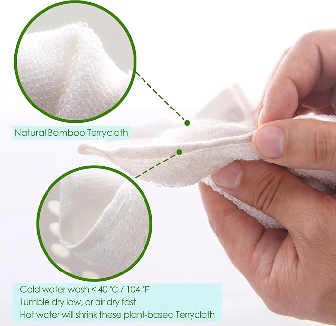 JEFFSUN Dish Cloths 12 Pack, 10x14 inch White Reusable Kitchen Washcloths - Image 4
