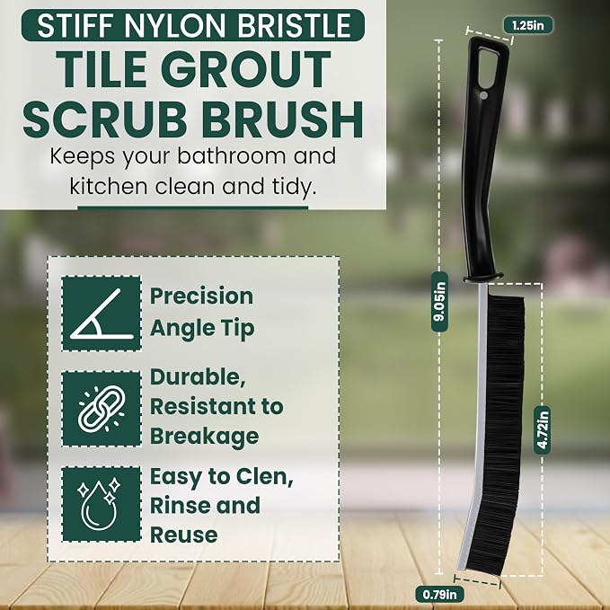 Crevice Cleaning Brush Set – 6Pcs Hard Bristle Cleaning Tools - Image 3