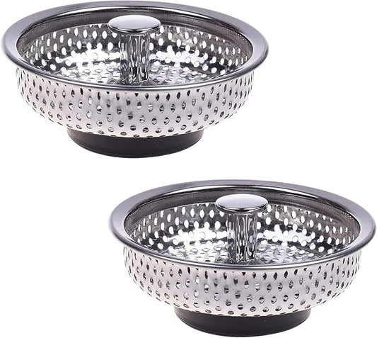 Pack of 2 Kitchen Sink Drain Strainer Basket and Stopper by JDYYICZ