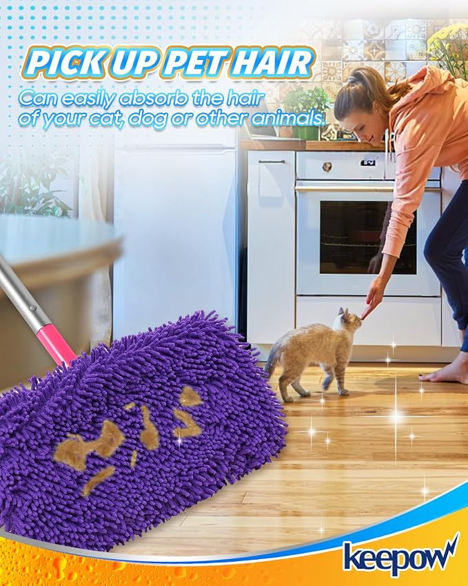 8Pcs Reusable Microfiber Mop Pads Compatible - Image 7