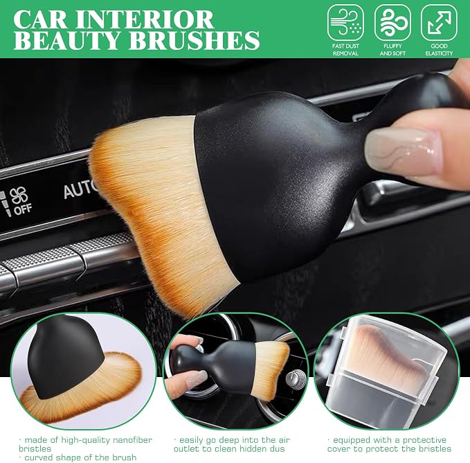 14Pcs Car Interior & Exterior Dusting Brush Set Contains Soft Cleaning Brushes - Image 5