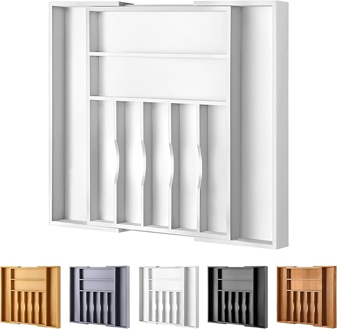 Large Premium Bamboo Silverware Organizer by oridom