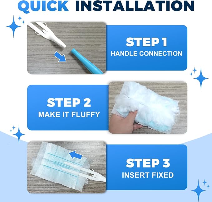 Duster Refills Compatible with Swiffer Duster Refill Heavy Duty, 50 Refills & 5 - Image 6