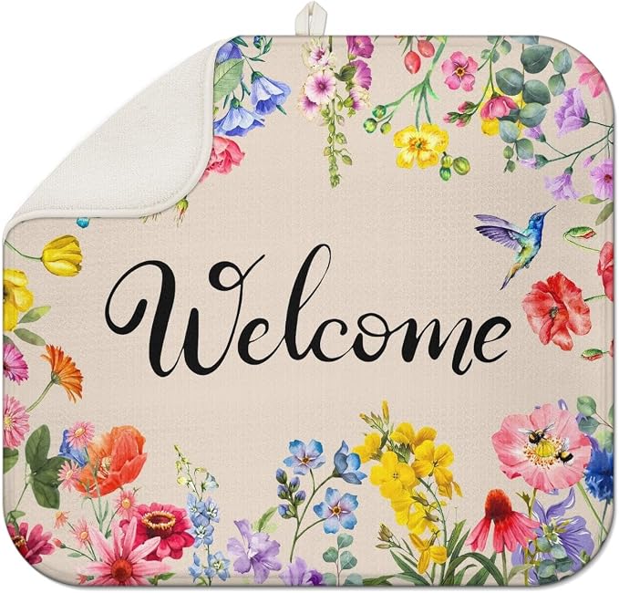 Dish Drying Mat Drainer Pads by Kuyig+Home