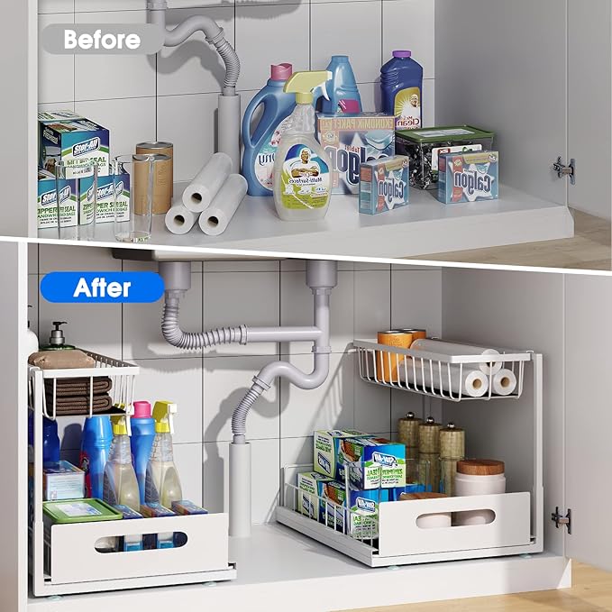 Under Sink Organizer, 2 Tier Under Sink Organizers and Storage Multi-Purpose - Image 3
