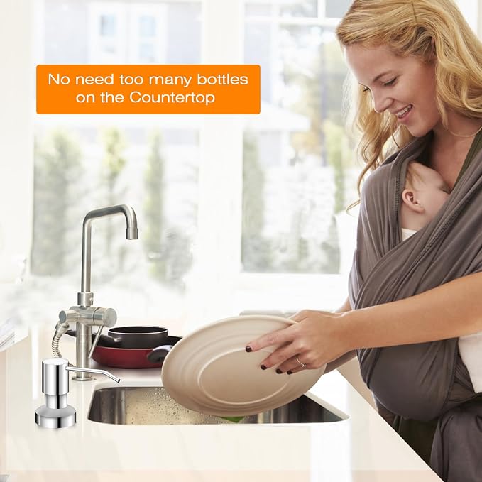 Sink Soap Dispenser for Kitchen Sink, Countertop Built in Sink Soap Dispenser - Image 6