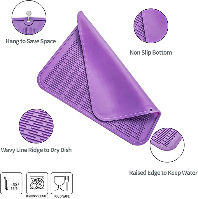 Silicone Dish Drying Mat for Multiple Usage, Easy clean, Eco-friendly, - Image 3