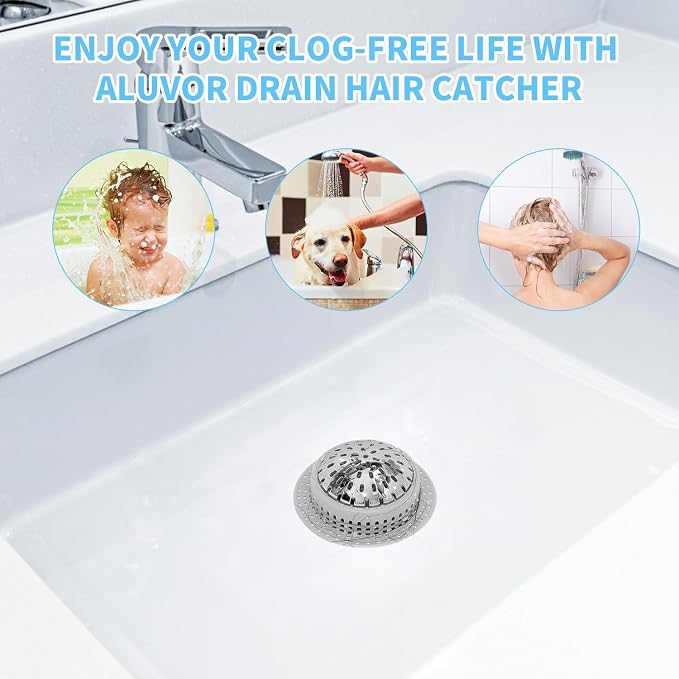 Shower Drain Hair Catcher, Shower Drain Cover, Bathtub Drain Hair Catcher - Image 6