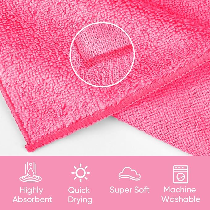 HOMEXCEL Microfiber Washcloths 12 Pack, Highly Absorbent and Soft Face Towel - Image 3