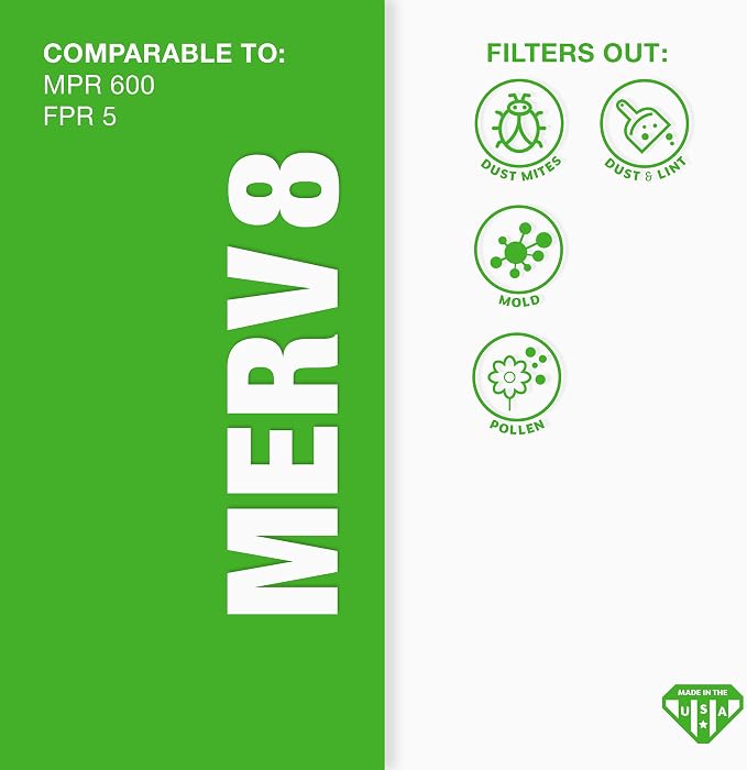 Aerostar 14x30x1 MERV 8 Pleated Air Filter, AC Furnace Air Filter, 6 Pack - Image 3