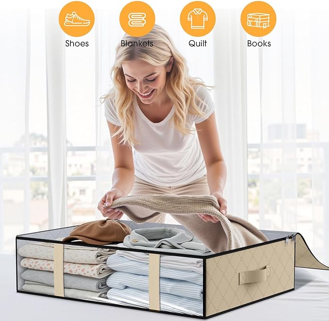 StorageRight Under Bed Storage Bins, Breathable Organizer - Image 7