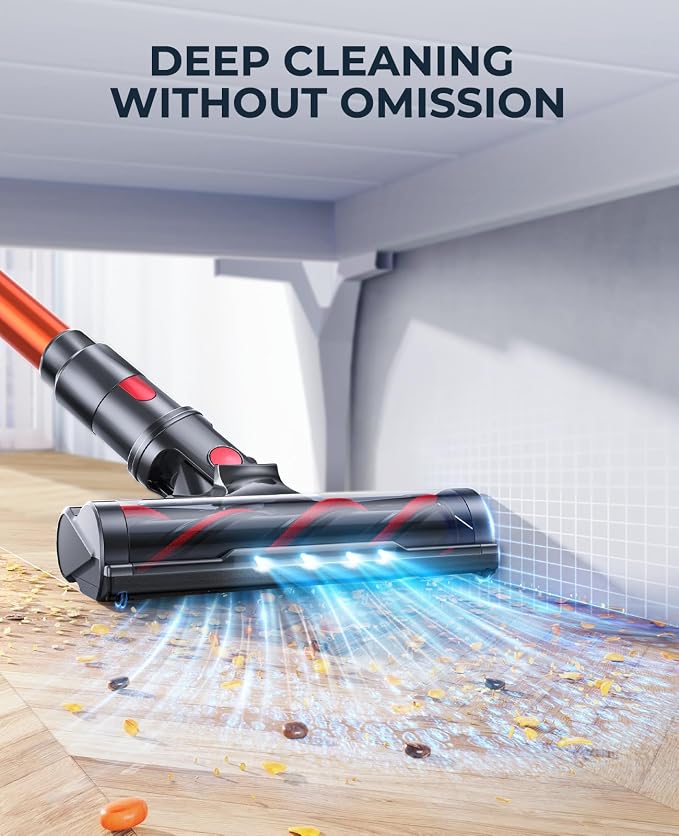 Fieety Cordless Vacuum Cleaner, 550W 45KPA Cordless Stick Vacuum Cleaner - Image 5