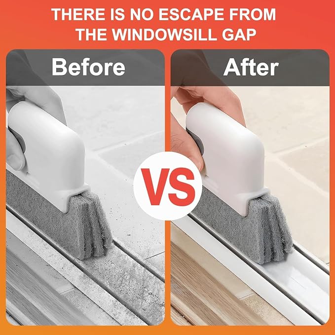 Window Track Cleaning Brush 3-in-1, Window Track Cleaner & Window Sill Cleaner - Image 2