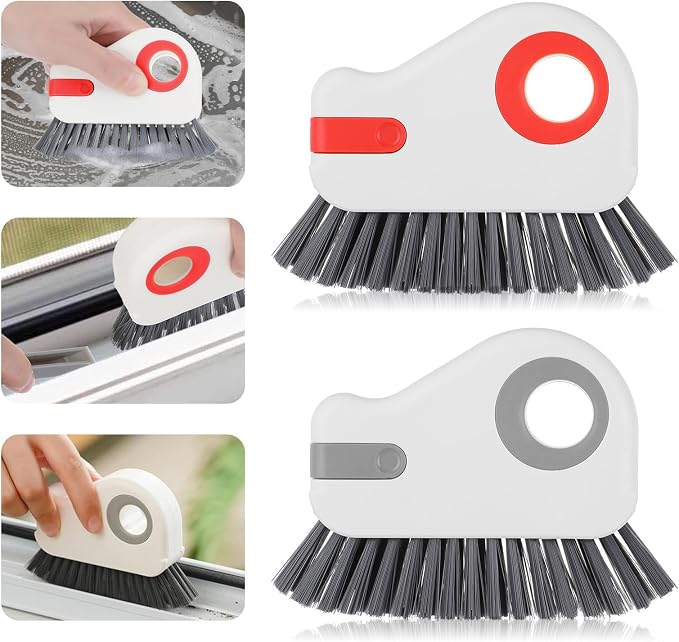 Hecila 2 in 1 Grooves Cleaning Brush Window Track Cleaning Tool Hard Bristle - Image 8