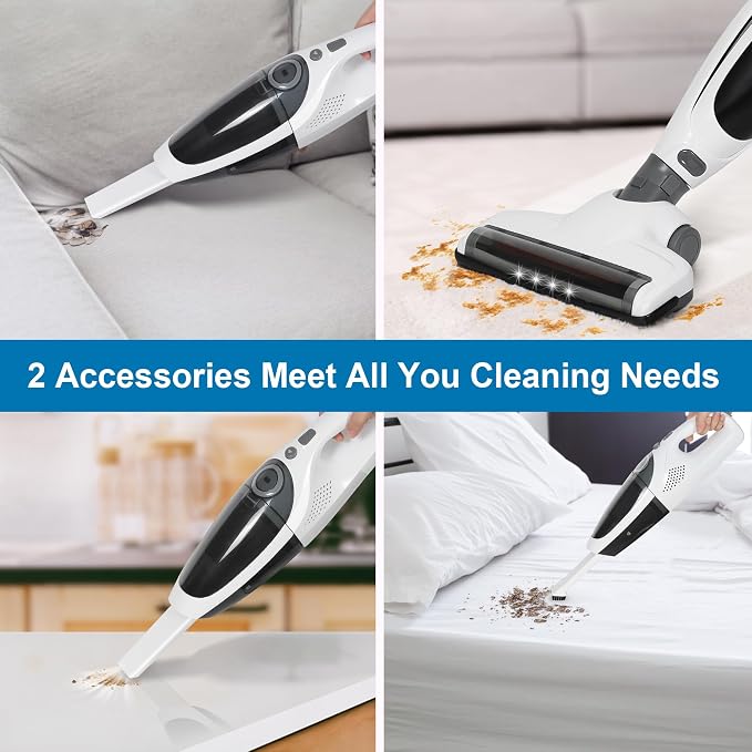Intercleaner 2 in 1 Handheld & Stick Cordless Vacuum Cleaner, 2-Speed Powerful - Image 3