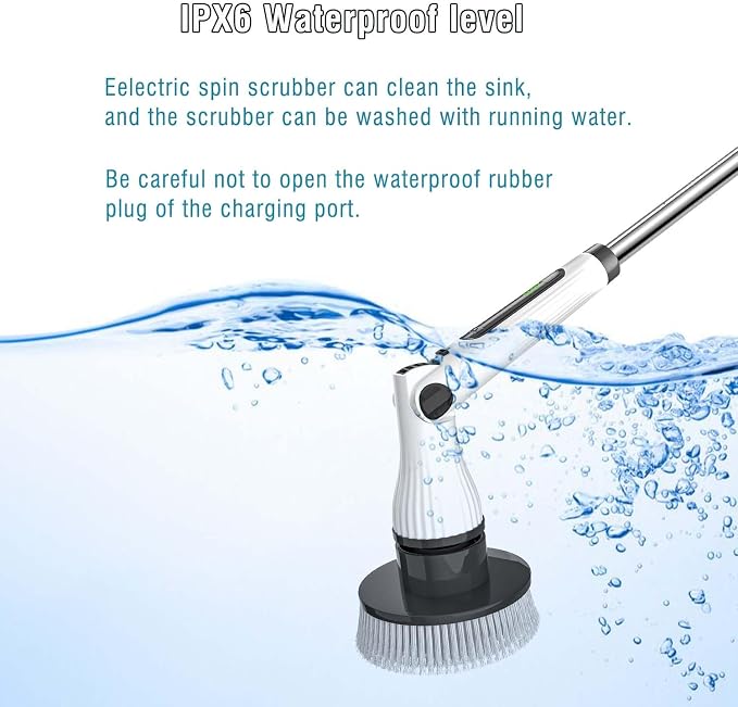 Electric Spin Scrubber, 8 in 1 Electric Cleaning Brush, Cordless Rechargeable - Image 7