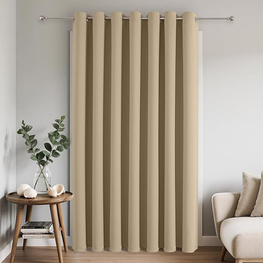 Joydeco Blackout Patio Sliding Door Curtains 90 Inches Long, Grommet Privacy by JOYDECO