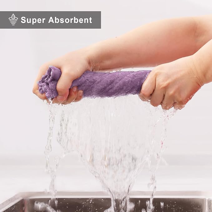 Homaxy 12 Pack Dish Towels for Kitchen, Super Soft and Absorbent Coral Velvet - Image 3