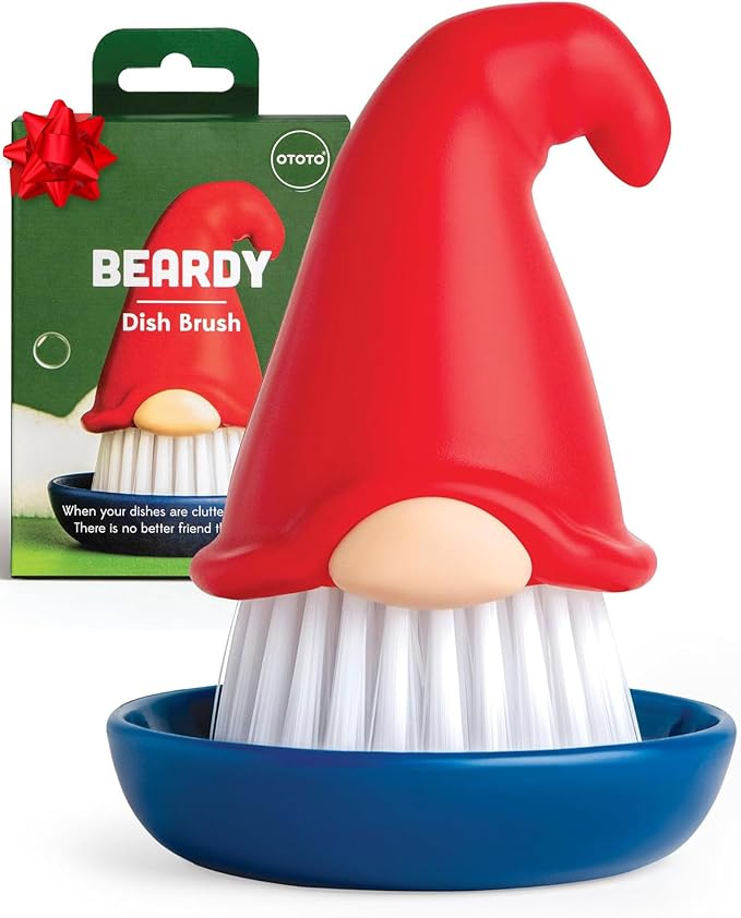 New! Beardy Gnome Dish Brush by Ototo by OTOTO