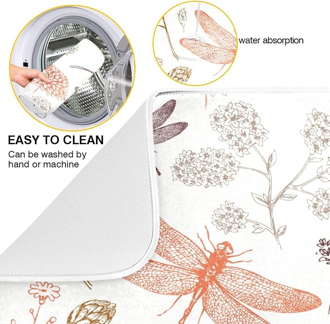 Dragonfly Botanical Plant Dish Drying Mat - Image 2