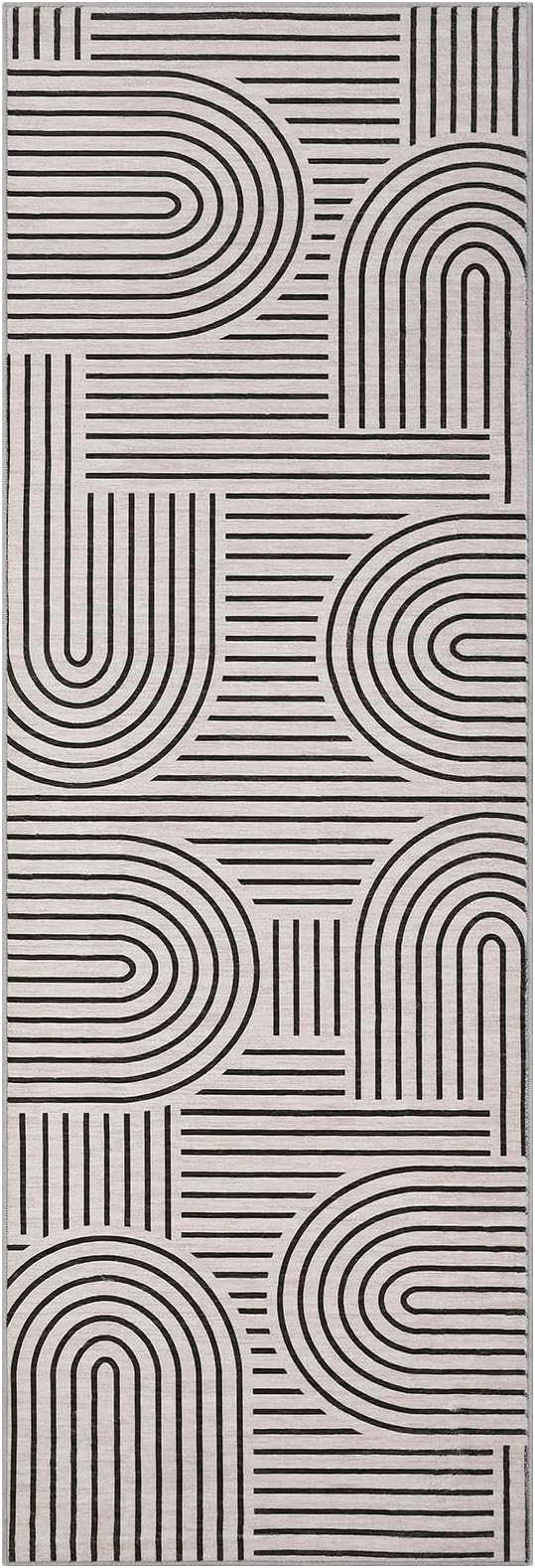 Modern Rug 2.5x10 Runners for Hallways, Abstract Kitchen Runner Rugs Non Slip - Image 4