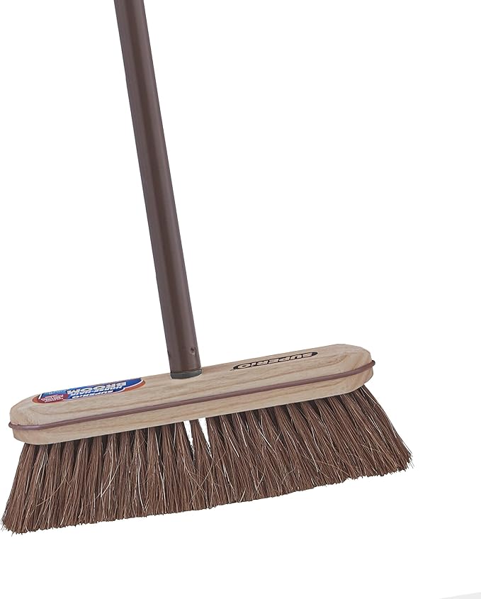 Superio Horsehair Broom, Heavy Duty Home and Kitchen Broom Easy, Sweeping Dust by Superio