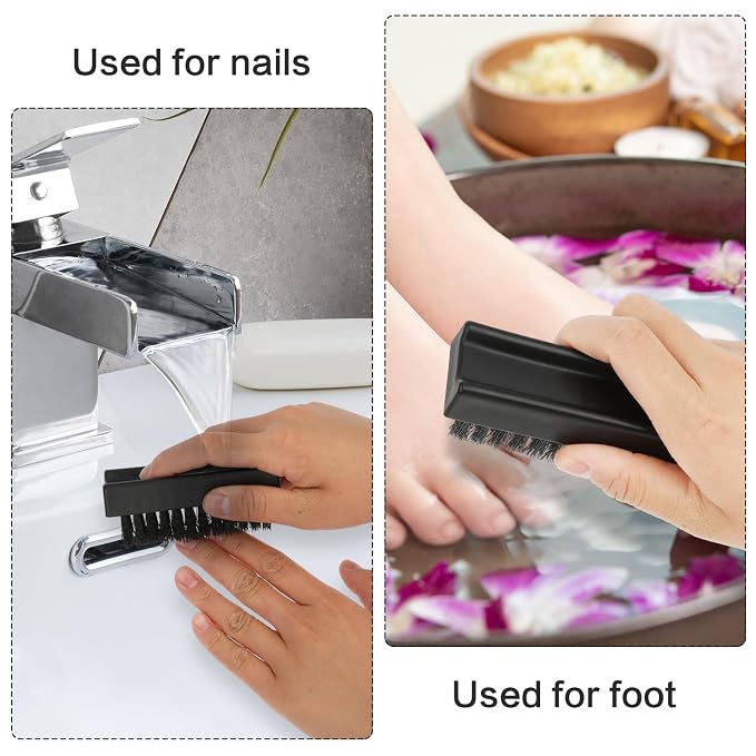 2 Pack Hand Nail Brush for Cleaning Fingernails, Durable Nylon Firm Stiff - Image 6