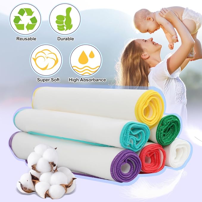 54 Packs Flannel Reusable Baby Wipes Cloth Wipes - Image 3