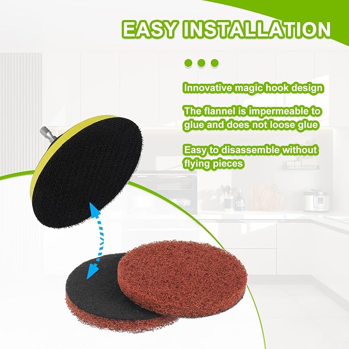 16pcs Heavy Duty Pads Electric Cleaning Brush Pad Set fit - Image 6