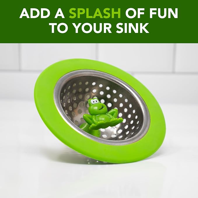 Joie Ribbit Kitchen Sink Strainer Basket, Fits All Standard Sinks, Stainless - Image 3