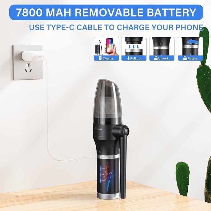 ATEngeus Compressed Air Duster & Vacuum, 77000 RPM Cordless Air Duster - Image 5