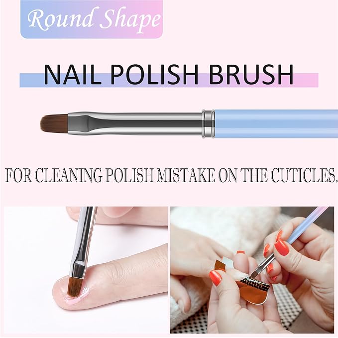 JASSINS Nail Art Clean Up Brushes, - Image 5