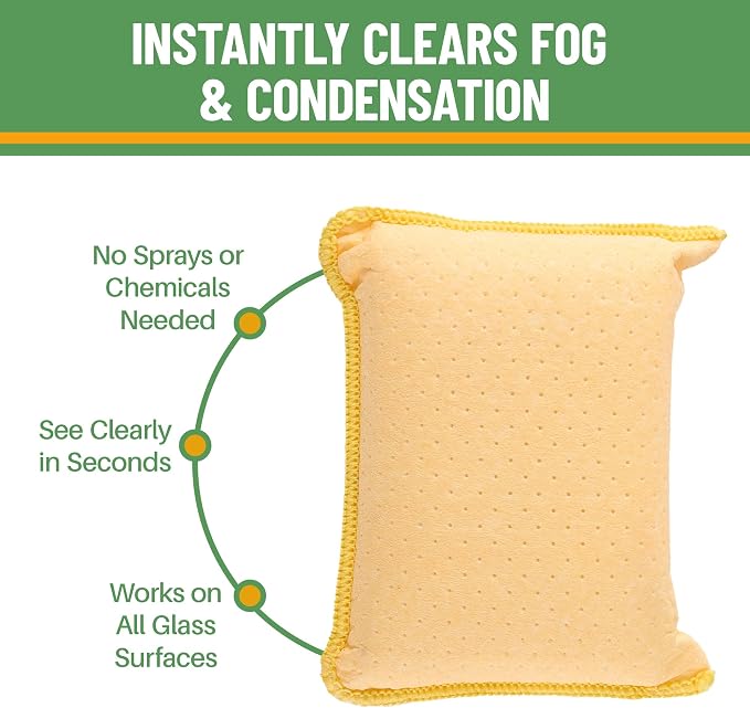 Evelots Car Windshield Cleaner Chamois, 2 Pack, Window Glass Defogger Sponge - Image 2
