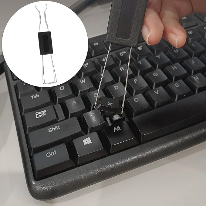 ZUFECY 3-Pc Keyboard Cleaning Tool Set: Keycap Puller & Dual Brushes - Image 3