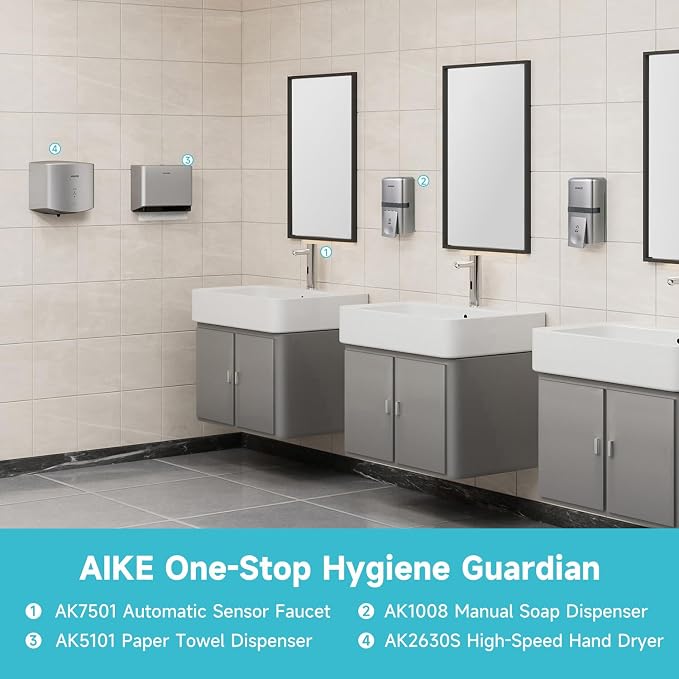 AIKE Wall Mount Liquid Soap Dispenser, 27oz Large Capacity - Image 6