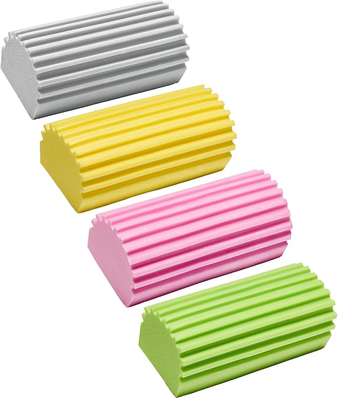 Damp Clean Duster Sponge 4 Pack Household Cleaning Sponges Reusable Dusting by Unknown