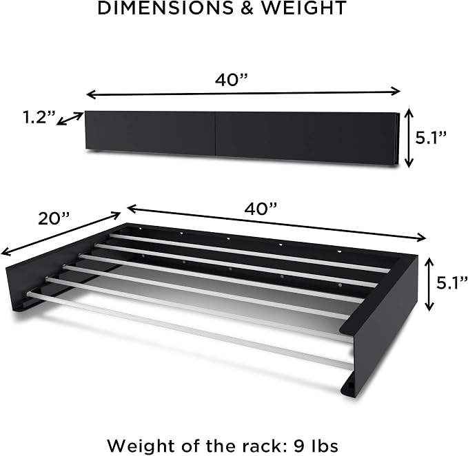 Step Up Laundry Drying Rack, Wall Mounted, Retractable Clothes Drying Rack - Image 5