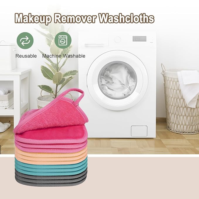 KODAMO Makeup Remover Cloth, 12 Pack Reusable Makeup Remover Towels - Image 5