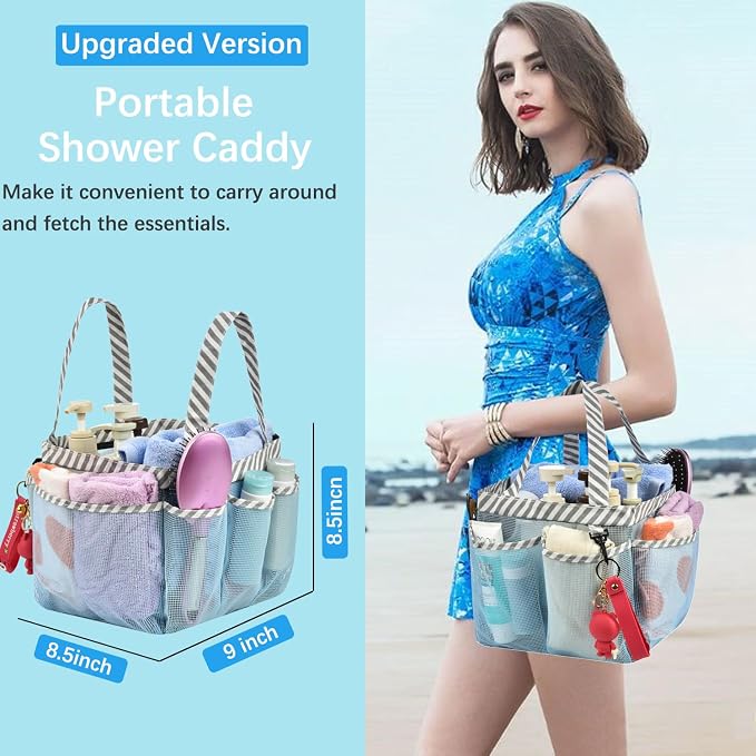 Haundry Mesh Shower Caddy Tote, Portable Shower Caddy Bag - Image 4