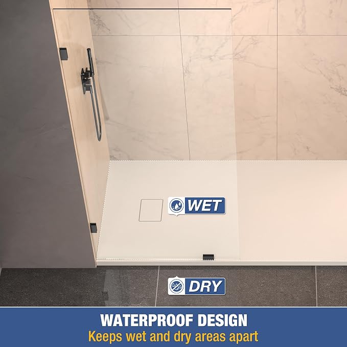 Shower Glass Panel 34" x 79" Easy-to-Clean Treated, 3/8" Tempered Glass Shower - Image 6