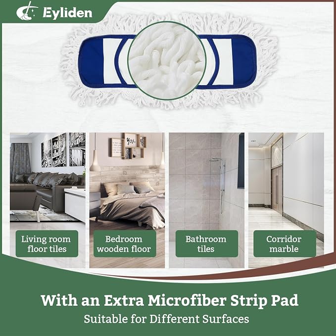 Eyliden Dust Mop with Reusable Washable Pads - Image 4