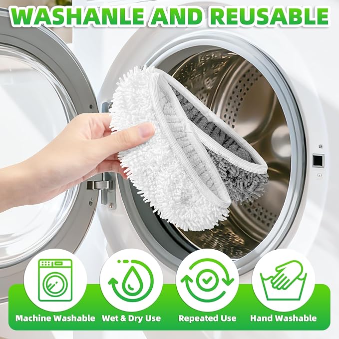 6 Pack Reusable Mop Pads Compatible - Image 6