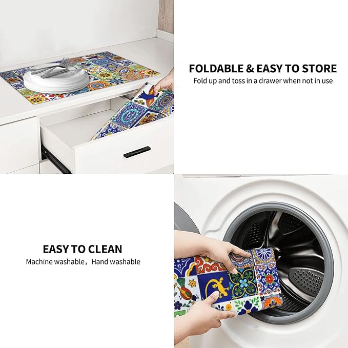 Mexican Tilt Dish Drying Mat For Kitchen Counter Absorbent Large Kitchen Fast - Image 9
