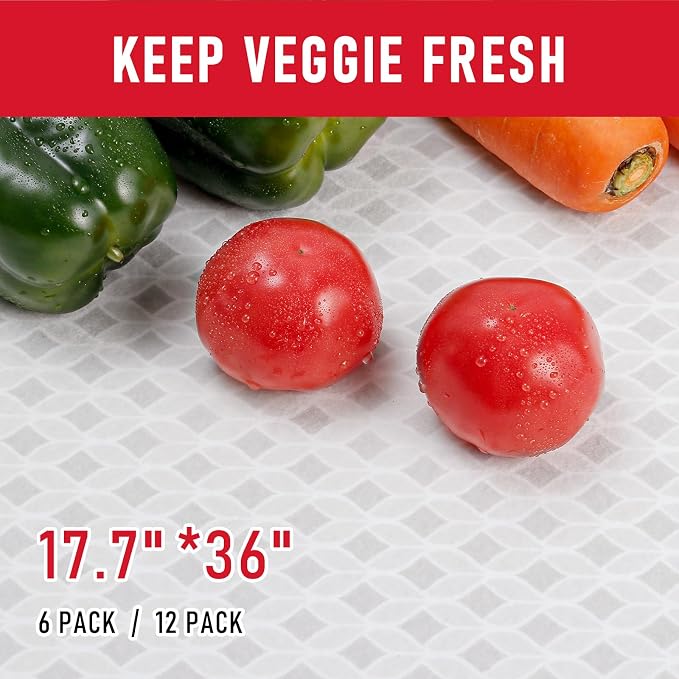 Cooyes 12 Pack Large Refrigerator Liners 17.7" x 36", Absorbent Strong Grip - Image 3